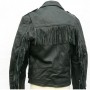 Fringed leather jacket