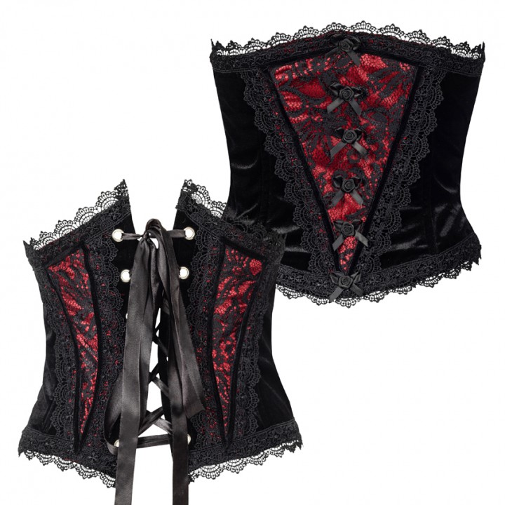 Velvet gothic underbust