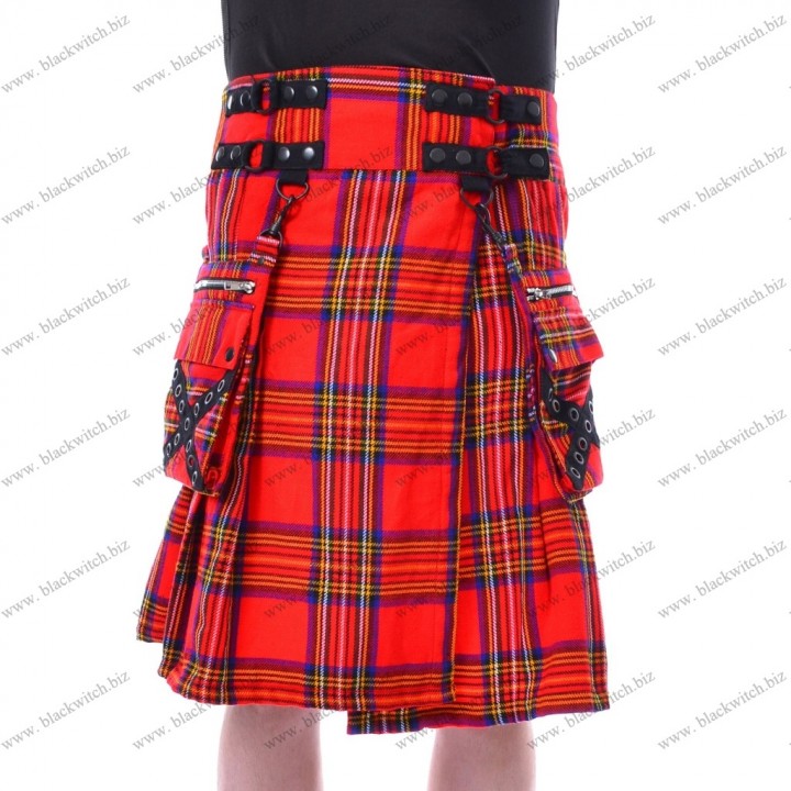 Cato kilt mens red tartan