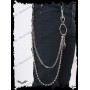 Chrome double-chain with pendants