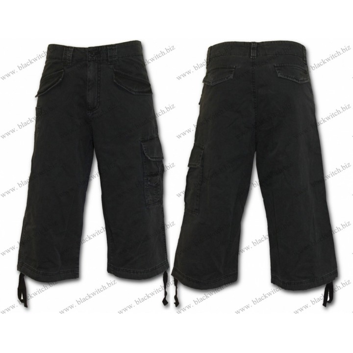 Metal Streetwear - Vintage Cargo Shorts 3/4 Long Black