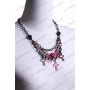 Necklace black-red