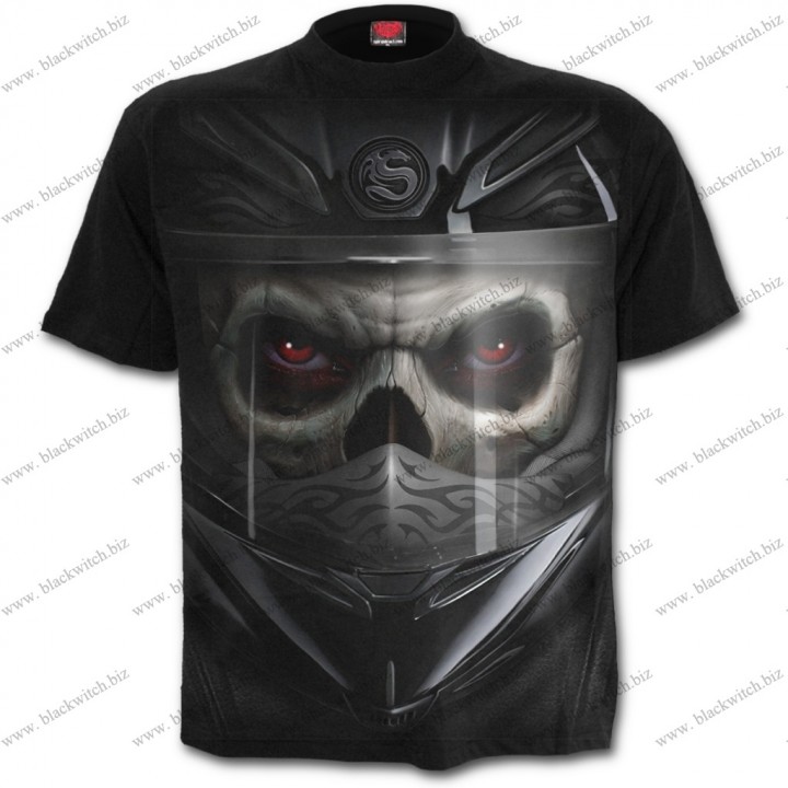 T-­Shirt Black Demon Biker ­