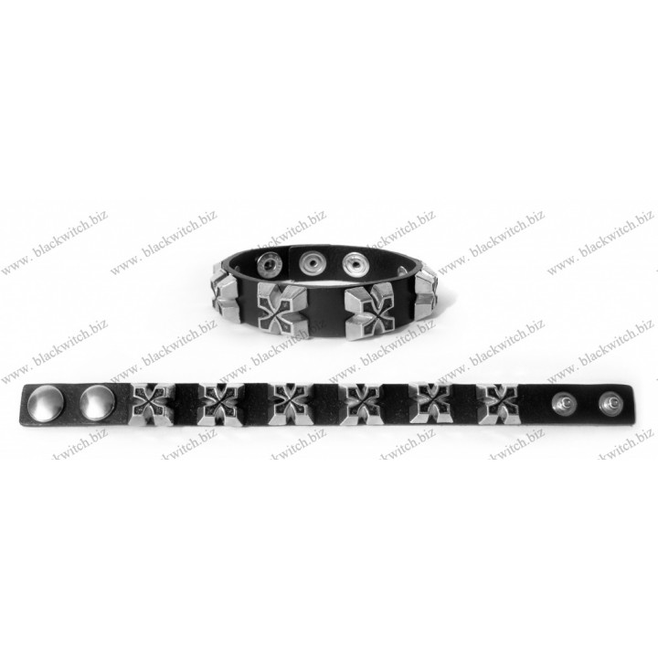 Lederen armband 1.5cm