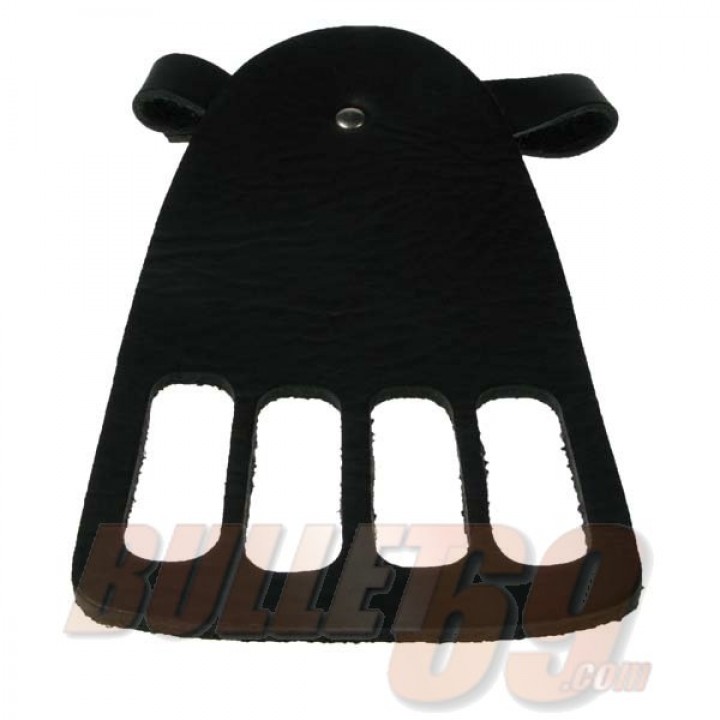 Plain Half Leather Glove