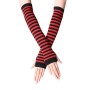 Striped Elbow Gloves  red stripe