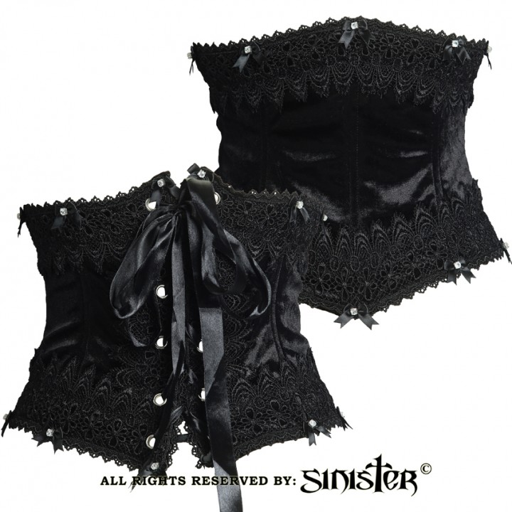 Velvet gothic underbust